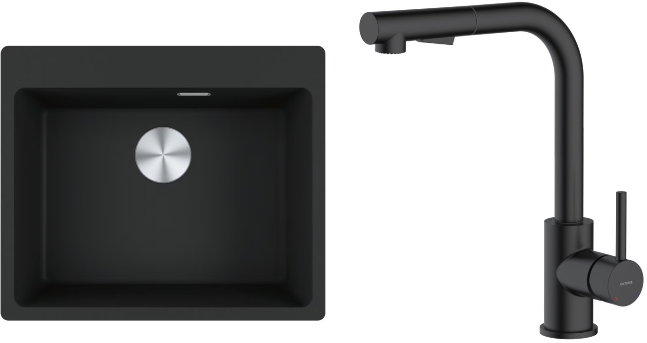 Súprava granitový drez Franke Maris 114.0661.453, kuchynská batéria Oltens Myvat 35205300