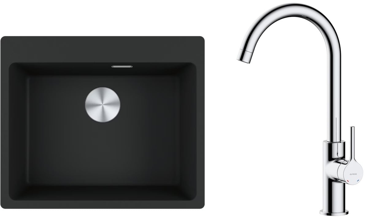 Súprava granitový drez Franke Maris 114.0661.453, kuchynská batéria Oltens Skafta 35206100