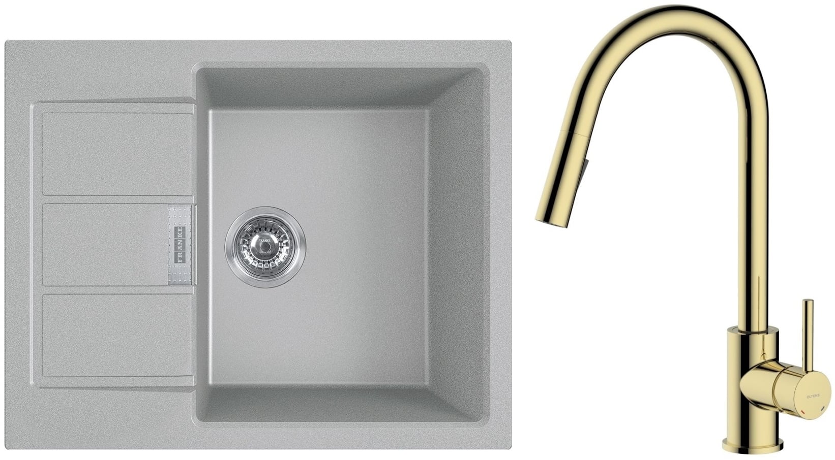 Súprava kuchynská batéria Oltens Litla 35204800, drez Tectonite Franke Sirius 2.0 143.0618.668