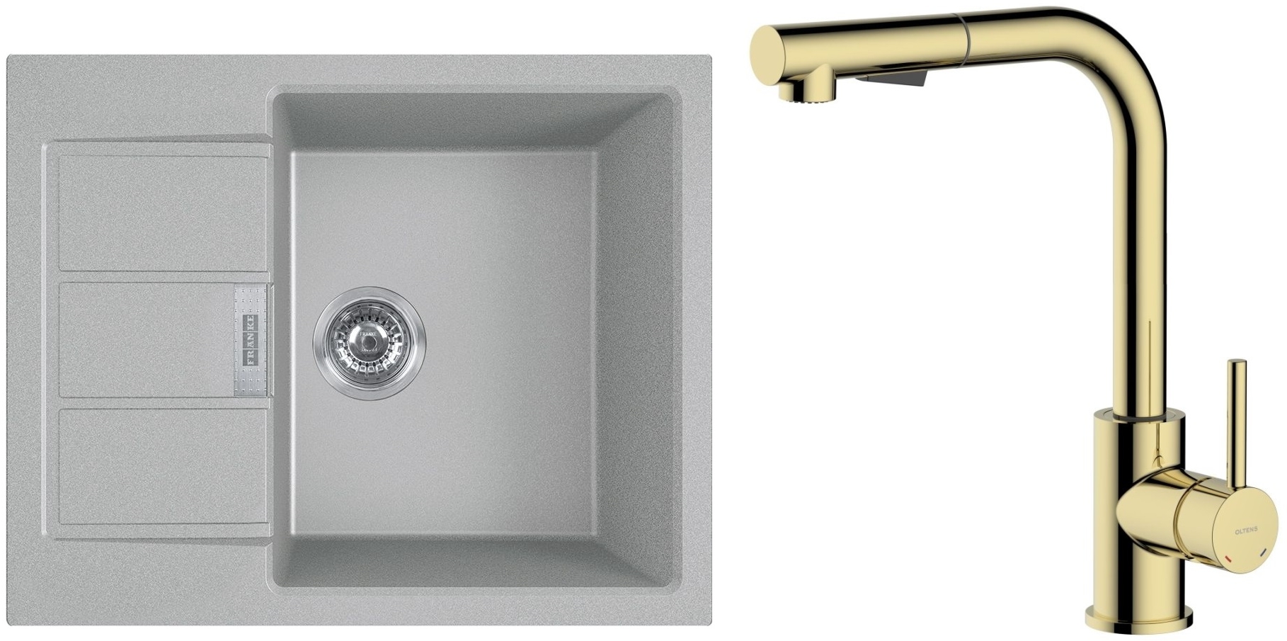 Súprava kuchynská batéria Oltens Myvat 35205800, drez Tectonite Franke Sirius 2.0 143.0618.668
