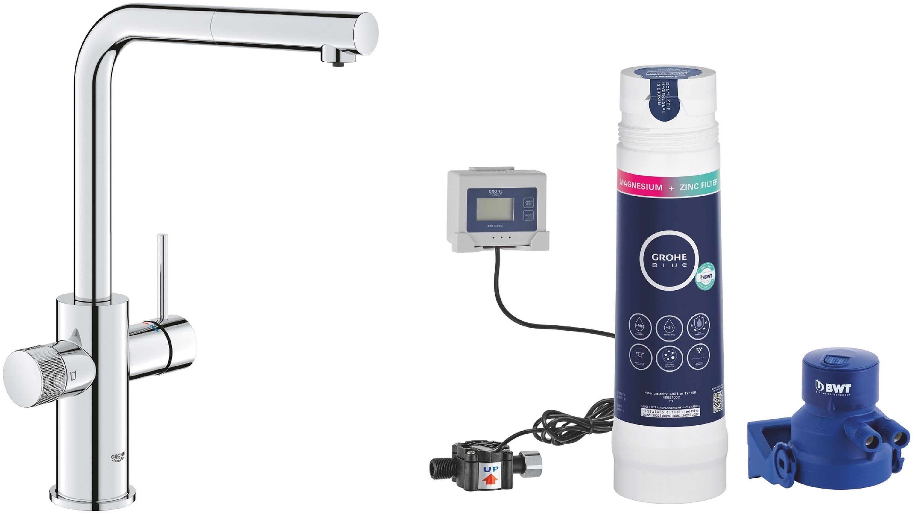 Set batéria pre vodný filter Grohe Blue 30601000, filter s hlavicou Grohe Blue 40875000