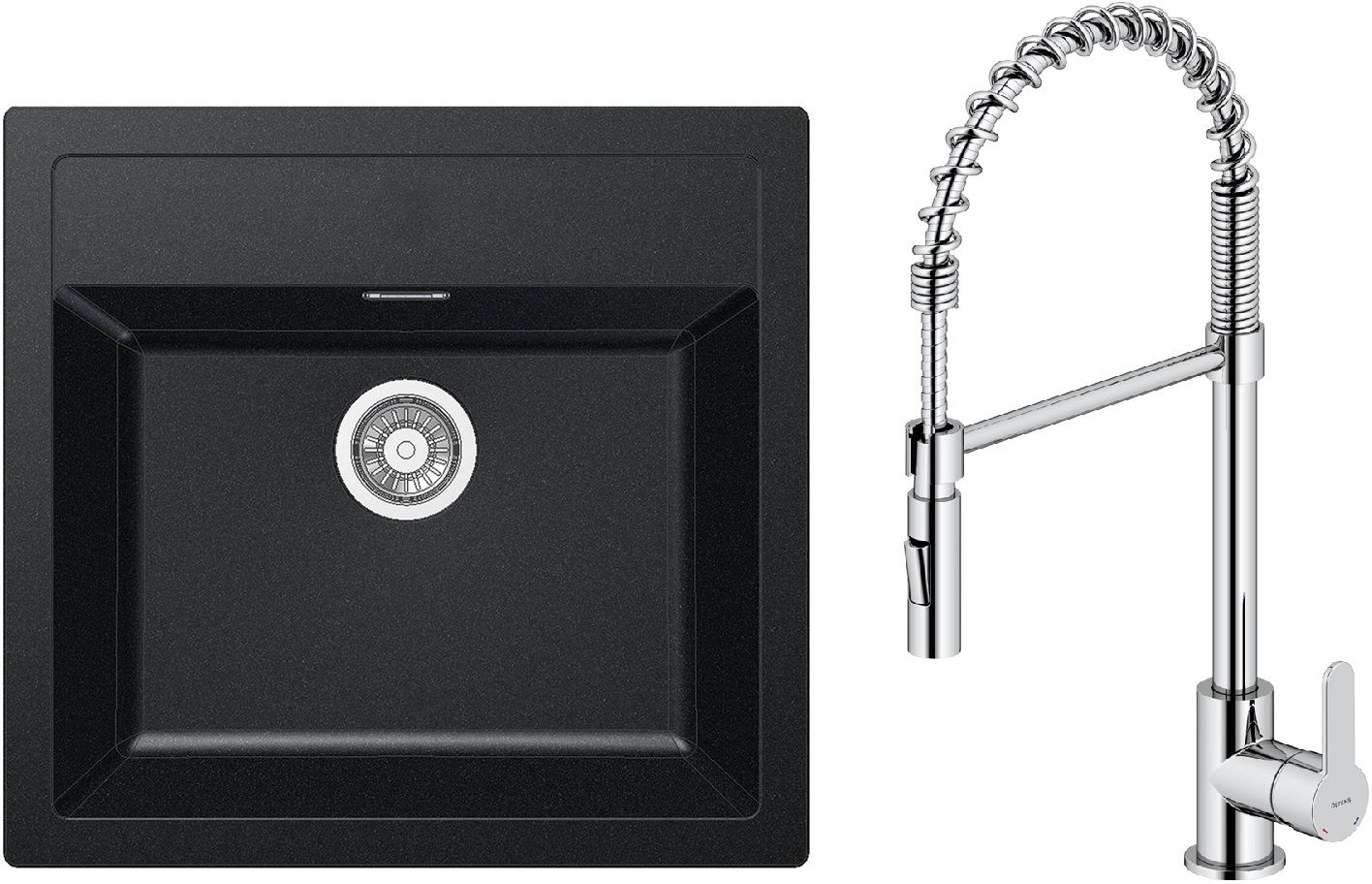 Súprava kuchynská batéria Oltens Duf 35203100, drez Tectonite Franke Sirius 114.0264.011
