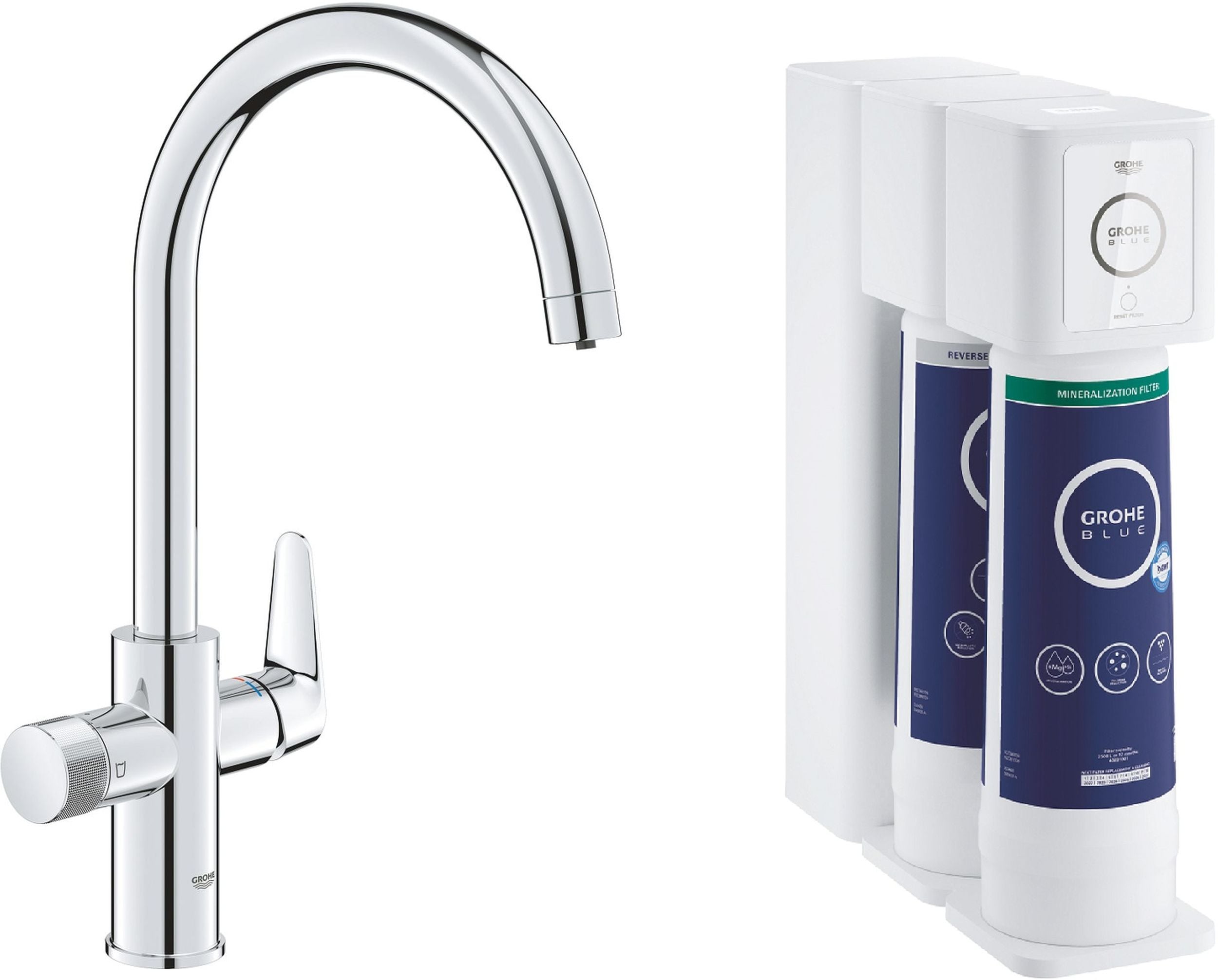 Set štartovacia súprava Grohe Blue 40878000, batéria pre vodný filter Grohe Blue 30592000