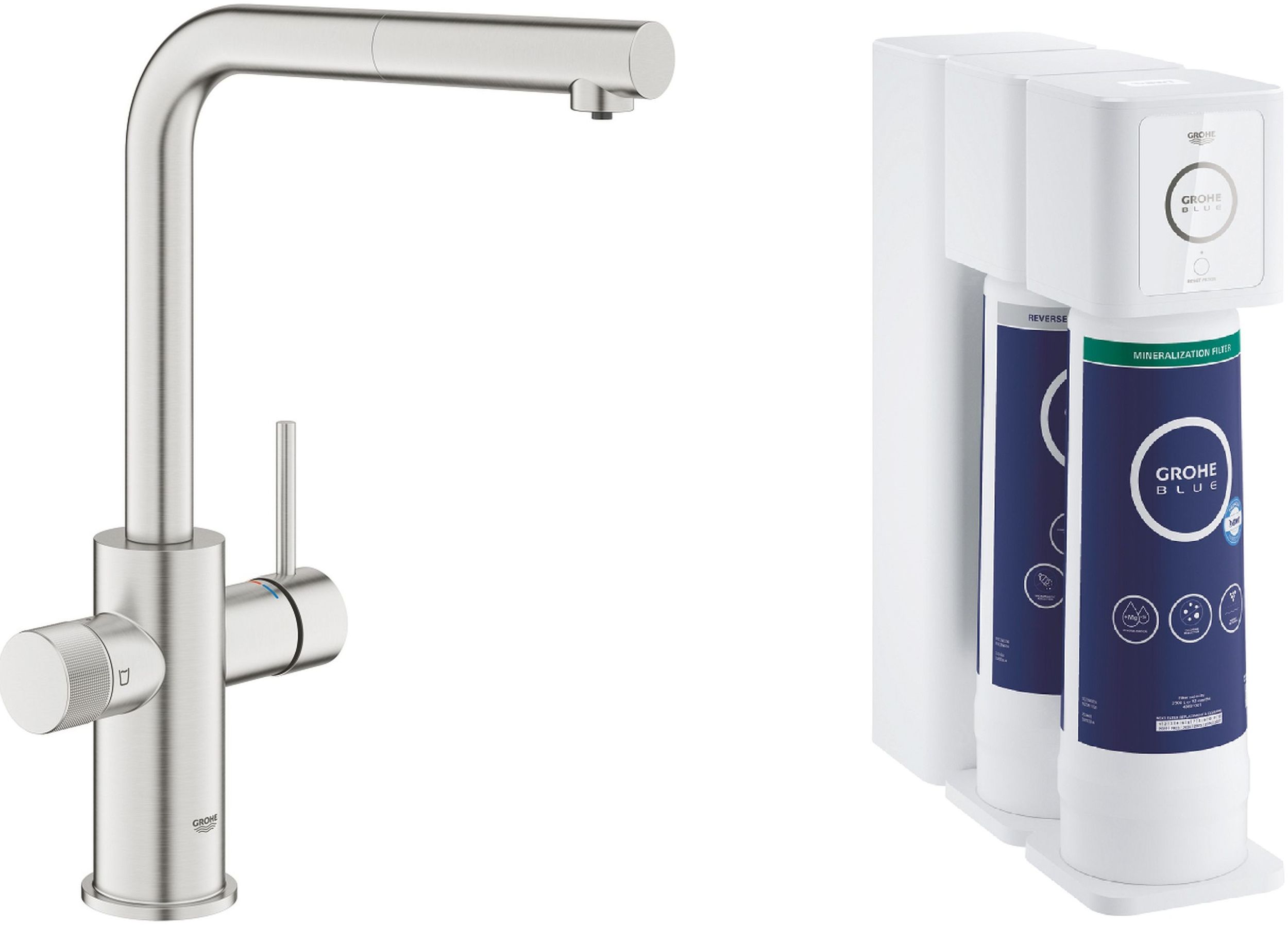 Set štartovacia súprava Grohe Blue 40878000, batéria pre vodný filter Grohe Blue 30601DC0