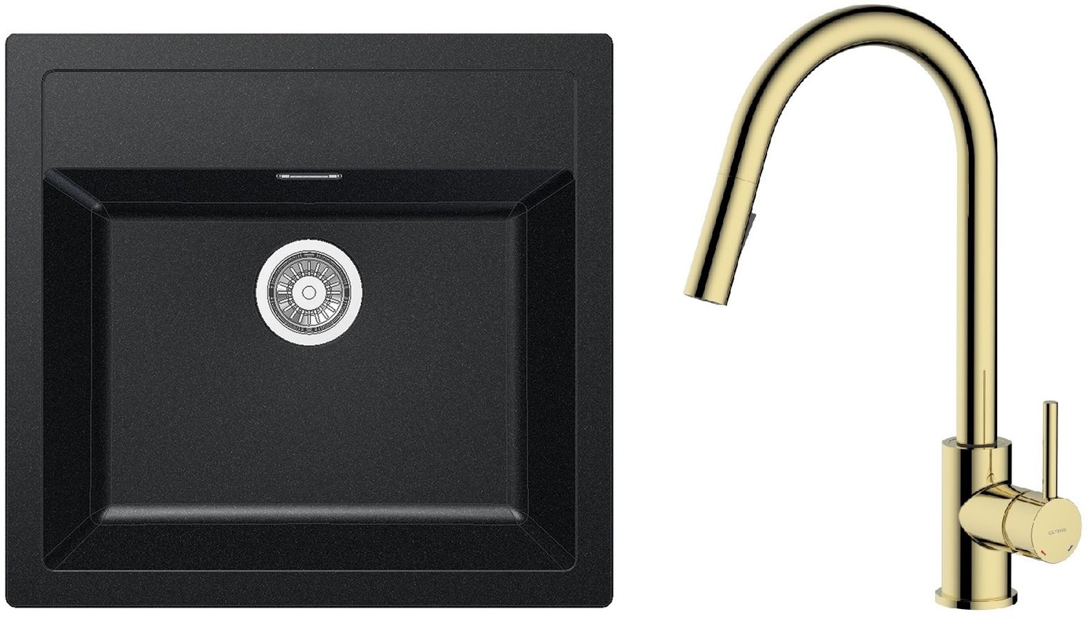 Súprava kuchynská batéria Oltens Litla 35204800, drez Tectonite Franke Sirius 114.0264.011