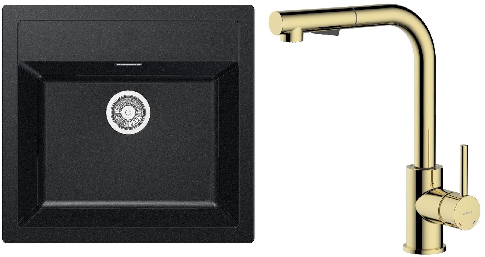 Súprava kuchynská batéria Oltens Myvat 35205800, drez Tectonite Franke Sirius 114.0264.011