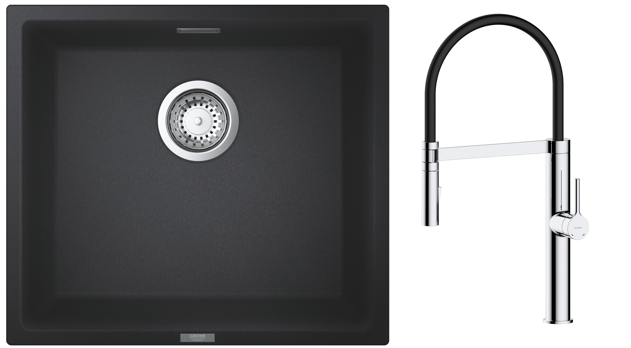 Súprava kuchynská batéria Oltens Borga 35207100, granitový drez Grohe K700 31653AP0