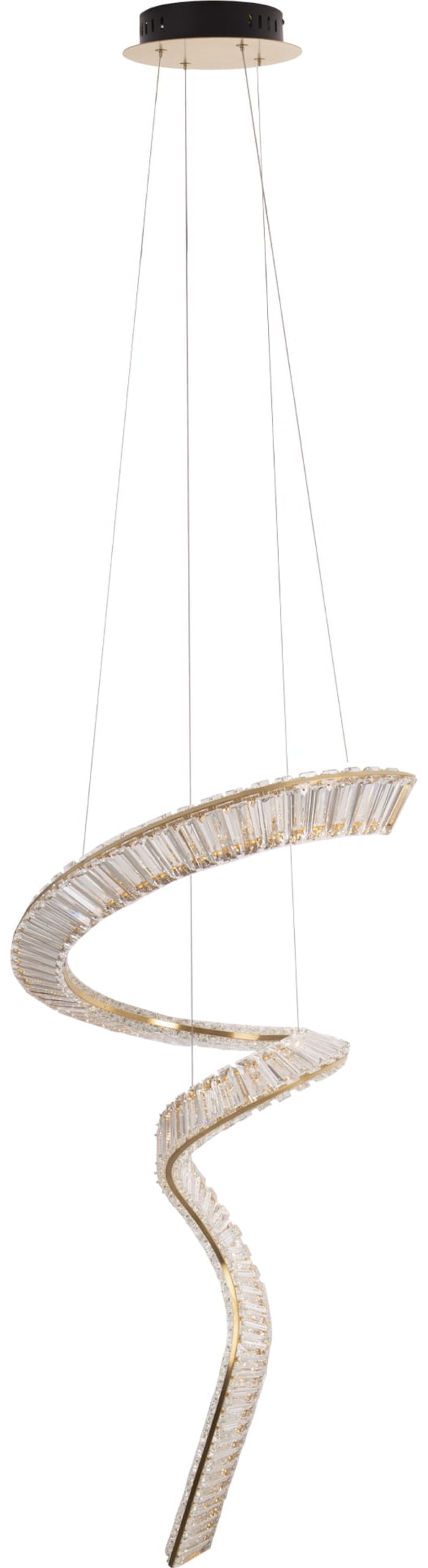 MaxLight Charme závesné svietidlo 1x60 W zlatá-krištáľová P0477