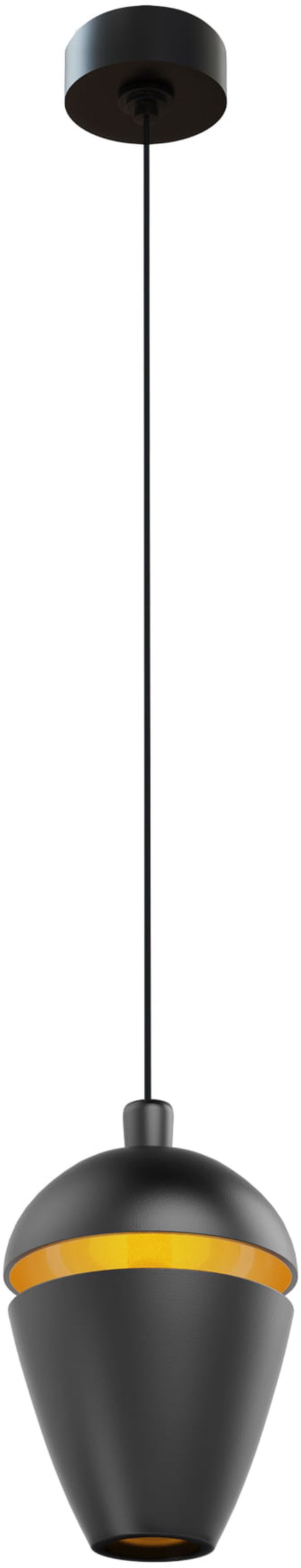 MaxLight Cometshine závesné svietidlo 1x8 W čierna-zlatá P0471