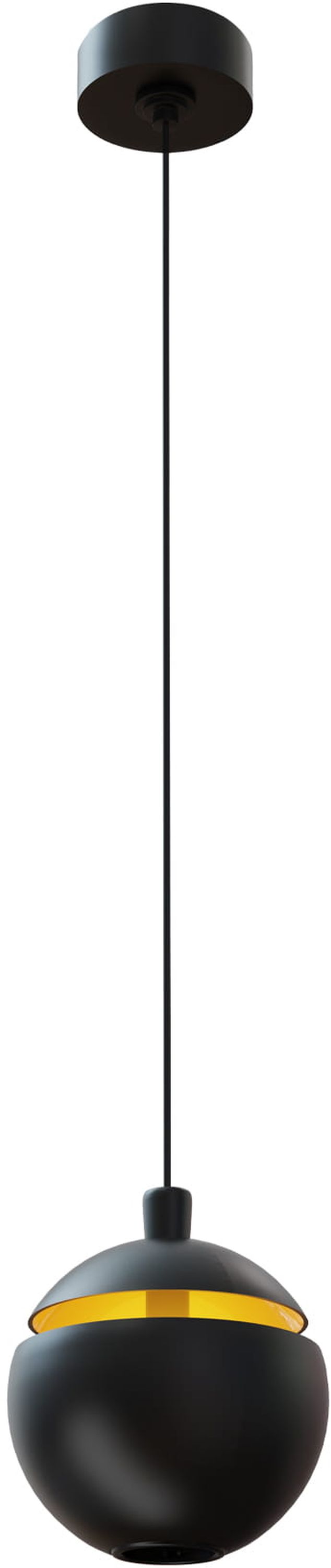 MaxLight Cometshine závesné svietidlo 1x8 W čierna-zlatá P0472