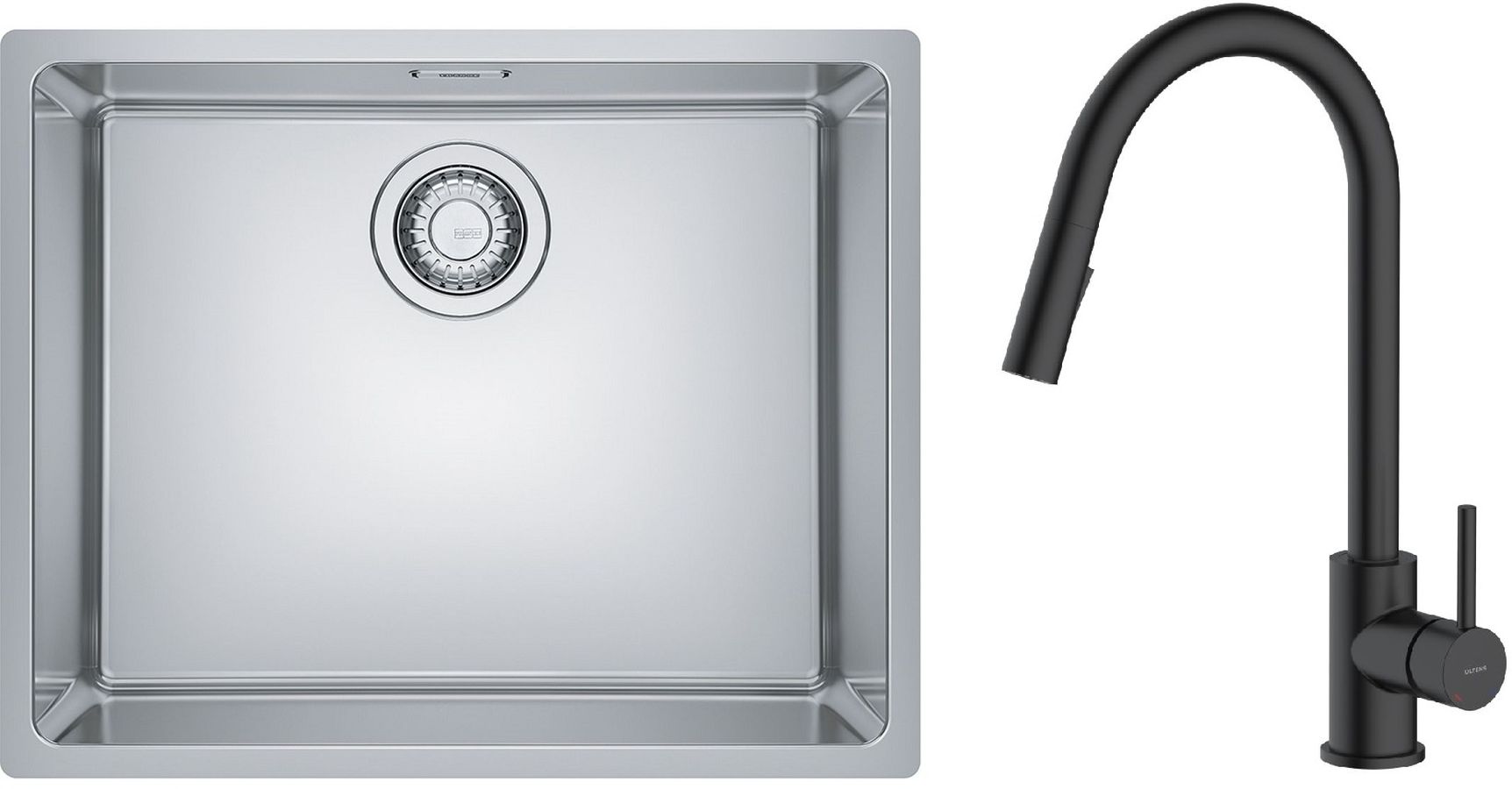 Súprava nerezový drez Franke Maris 122.0543.996, kuchynská batéria Oltens Litla 35204300
