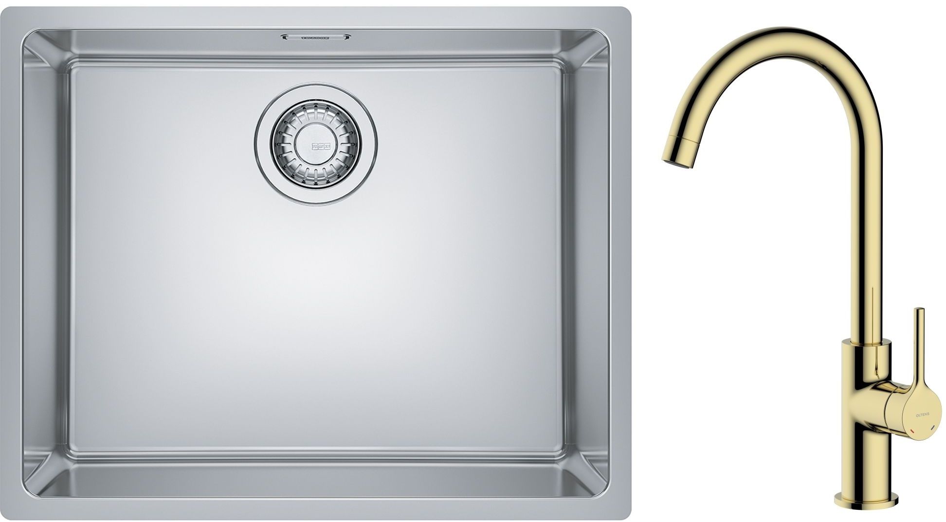 Súprava nerezový drez Franke Maris 122.0543.996, kuchynská batéria Oltens Skafta 35206800