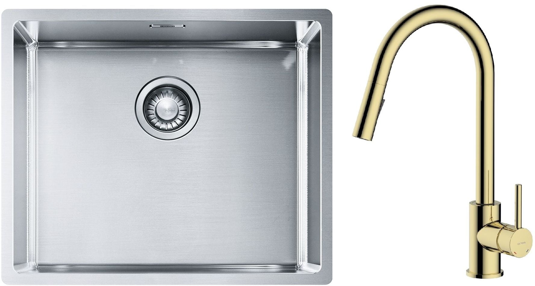 Súprava nerezový drez Franke Box 127.0453.656, kuchynská batéria Oltens Litla 35204800