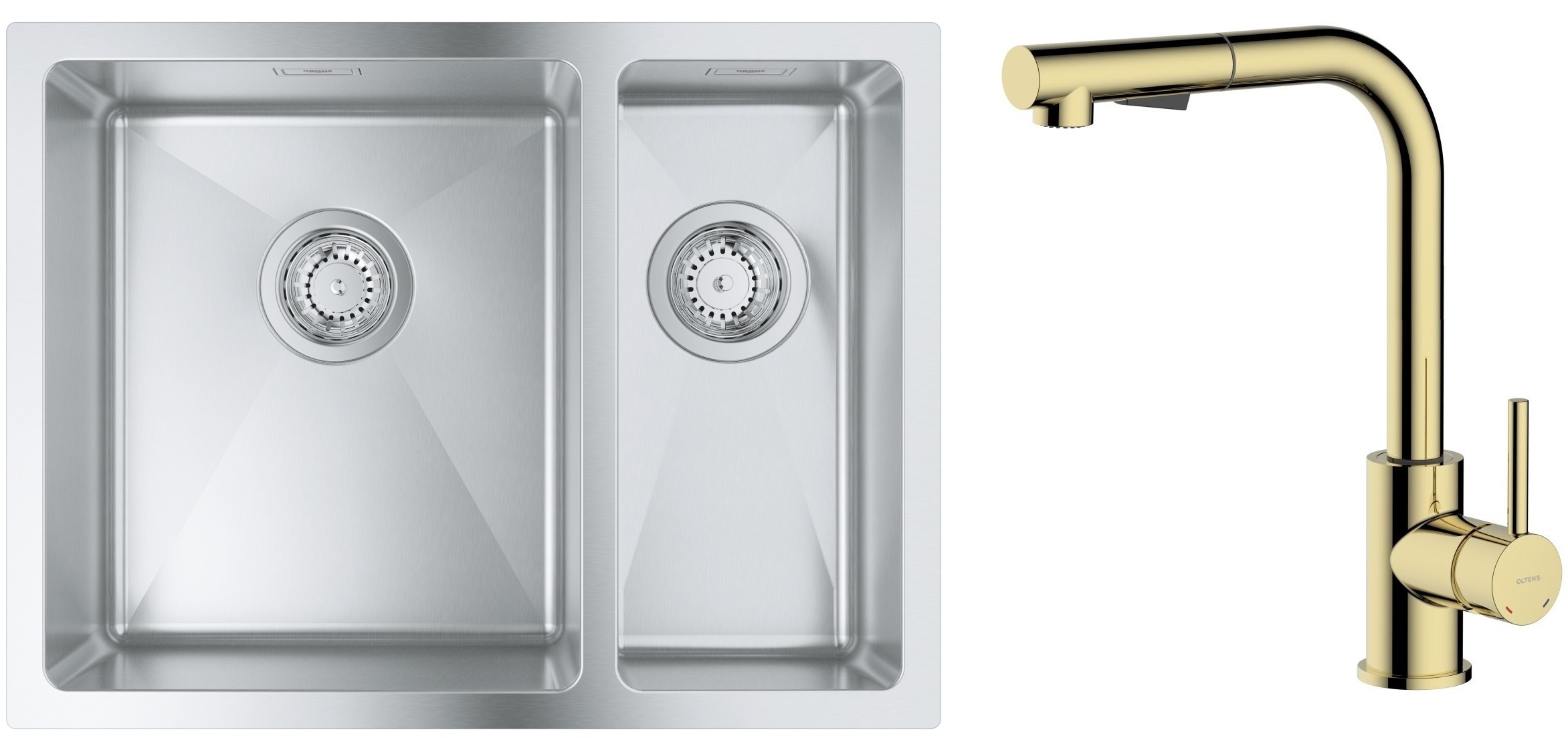 Súprava nerezový drez Grohe K700 31577SD1, kuchynská batéria Oltens Myvat 35205800