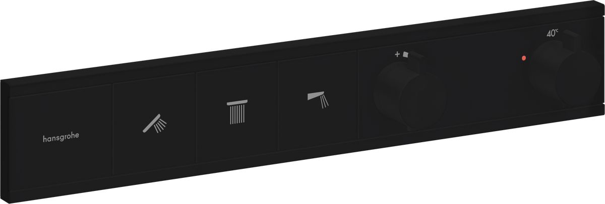 Hansgrohe RainSelect vaňová/sprchová batéria podomietková s termostatom čierna 15381670