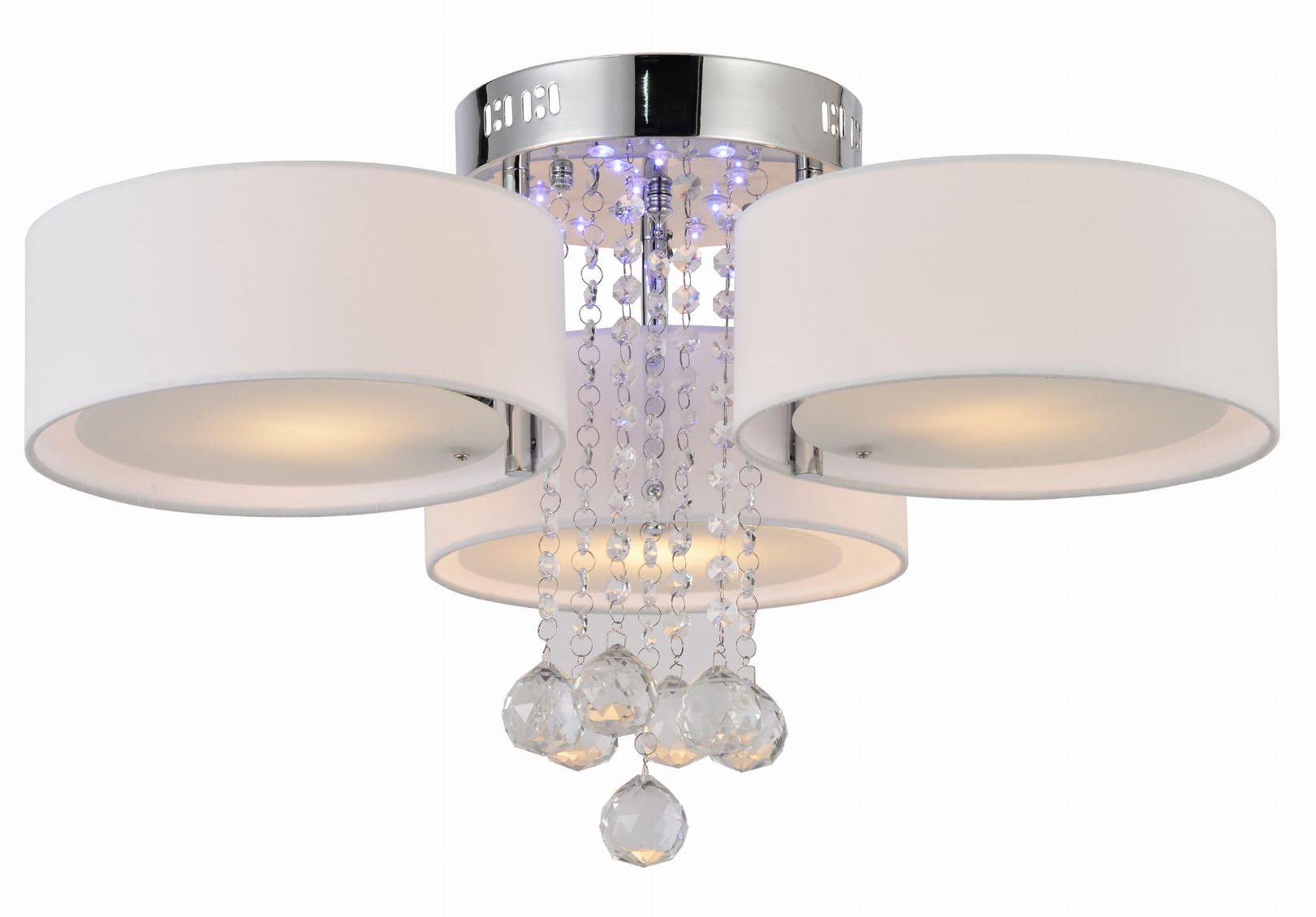 Light Prestige Gambela stropné svietidlo 3x40 W biela-chrómová LP-991/3CWH