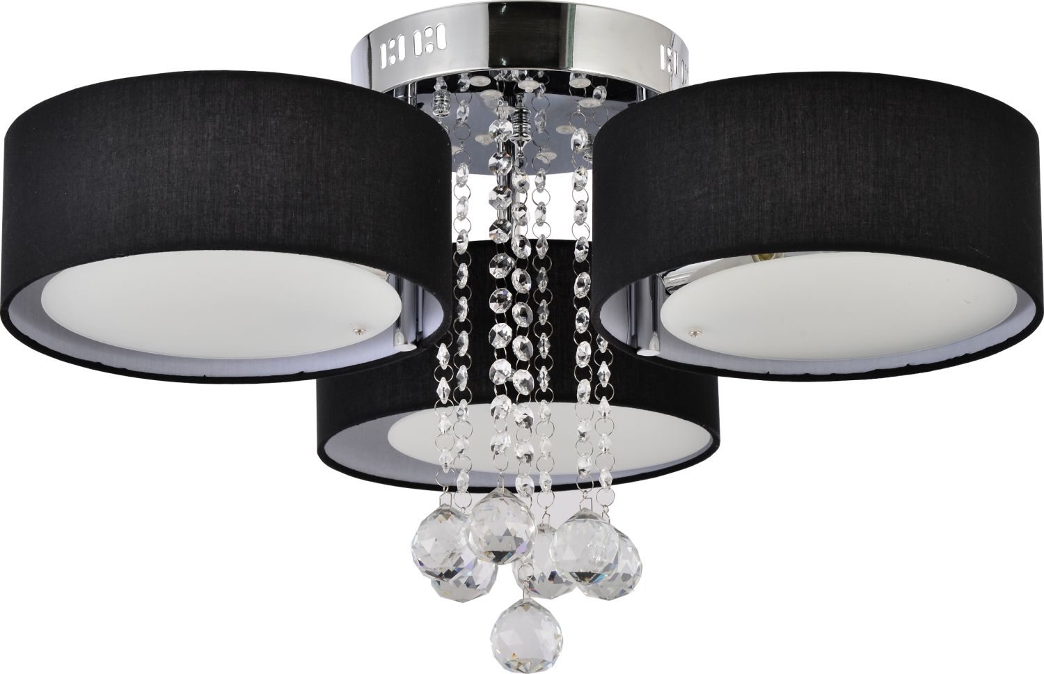 Light Prestige Gambela stropné svietidlo 3x40 W čierna-chrómová LP-991/3CBK