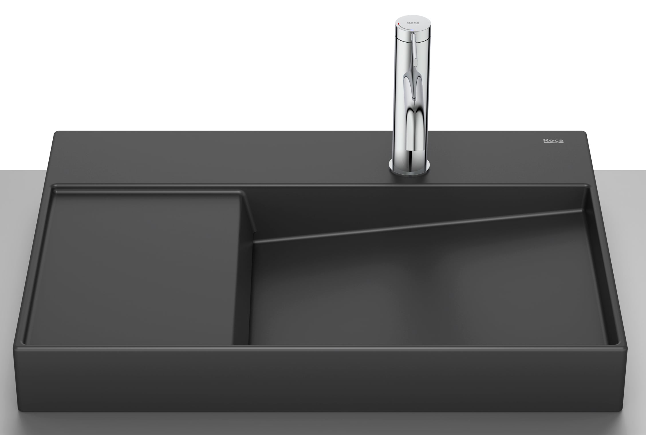 Roca Horizon umývadlo 60x42 cm pultové umývadlo čierna A32727408B