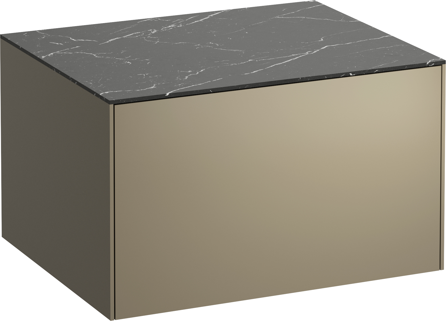 Laufen Sonar skrinka s pracovnou doskou 57.7x45.5x34 cm závesná kúpeľňová skrinka pod umývadlo čierna H4054000341421