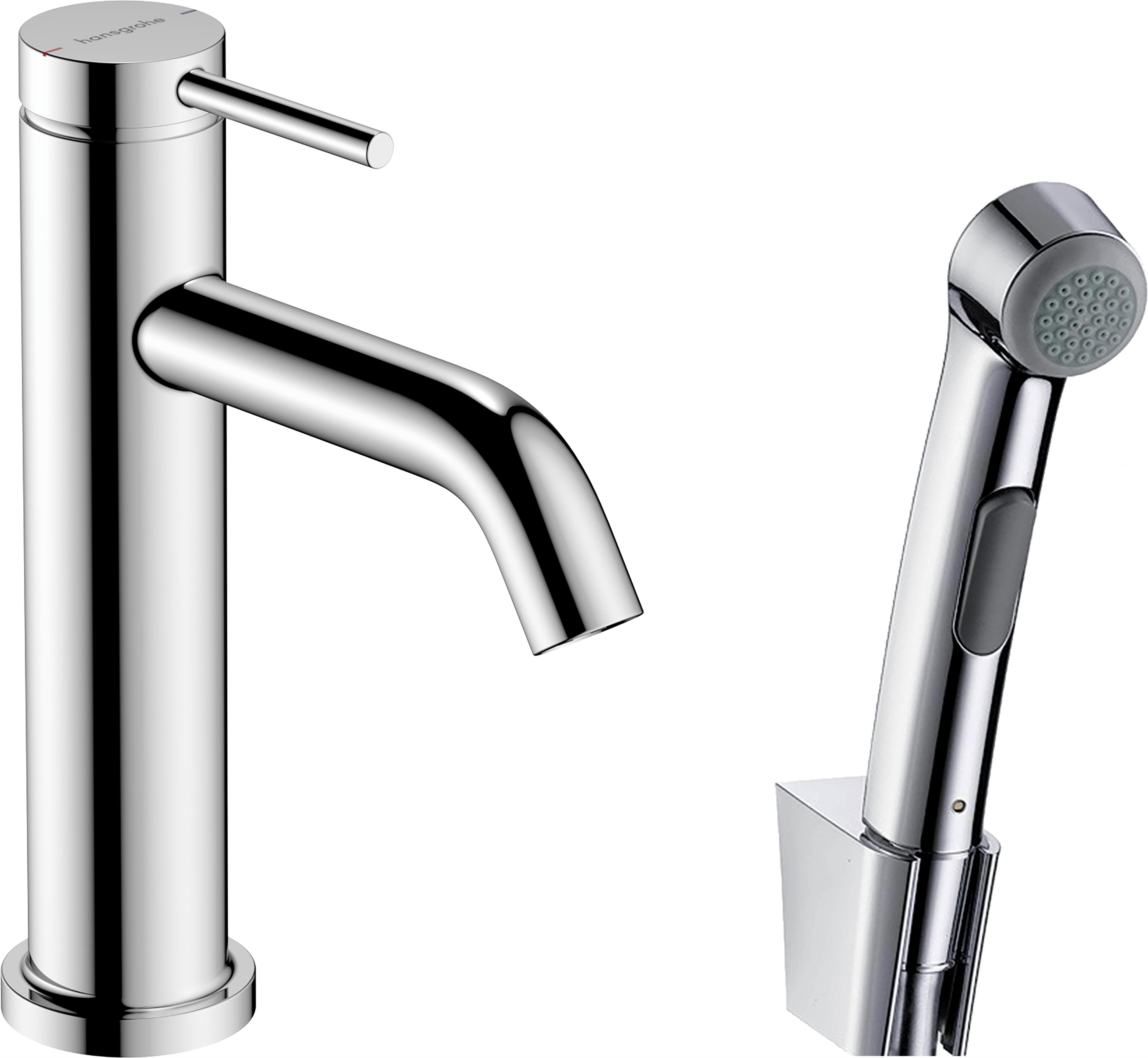 Hansgrohe Tecturis S umývadlová batéria s bidetovou spŕškou stojanková chrómová 73211000