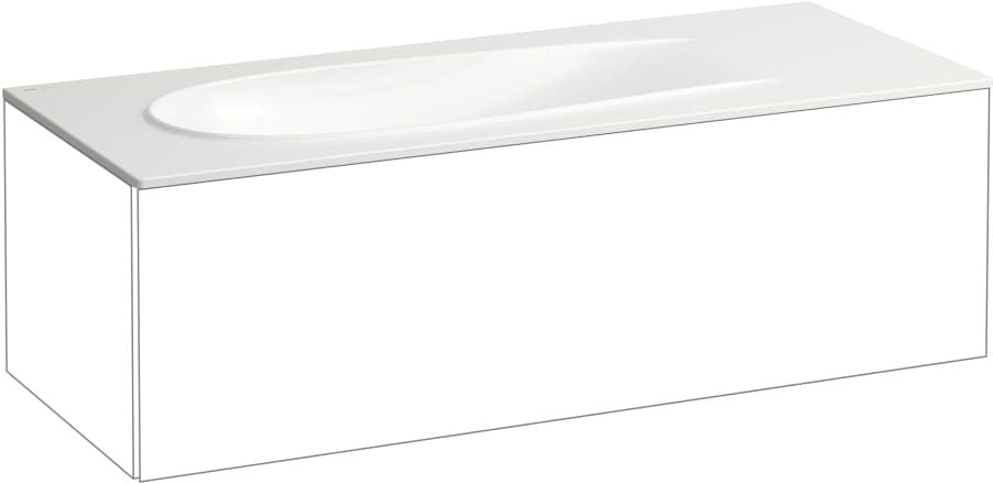 Laufen Il Bagno Alessi umývadlo 120x50 cm obdĺžnik umývadlo na nábytok biela H8179794001041