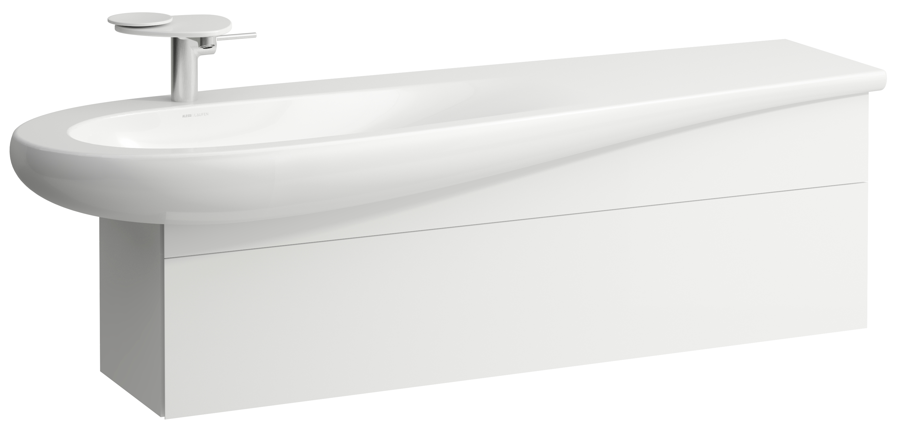 Laufen Il Bagno Alessi skrinka 135x32x34 cm závesné pod umývadlo biela H4304510972601