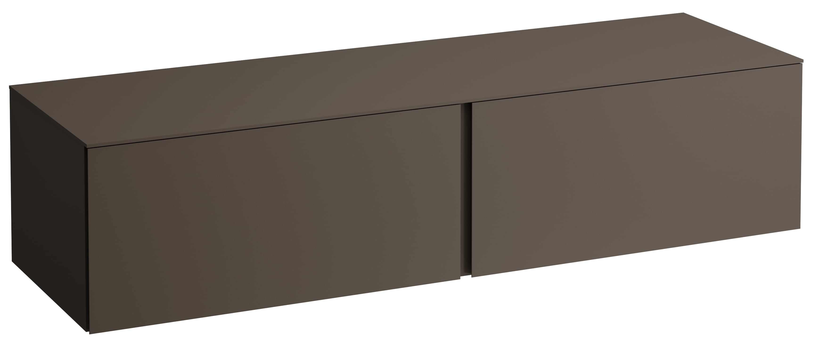 Laufen Il Bagno Alessi skrinka s pracovnou doskou 160x50x37 cm závesná kúpeľňová skrinka pod umývadlo gaštan H4303300974291