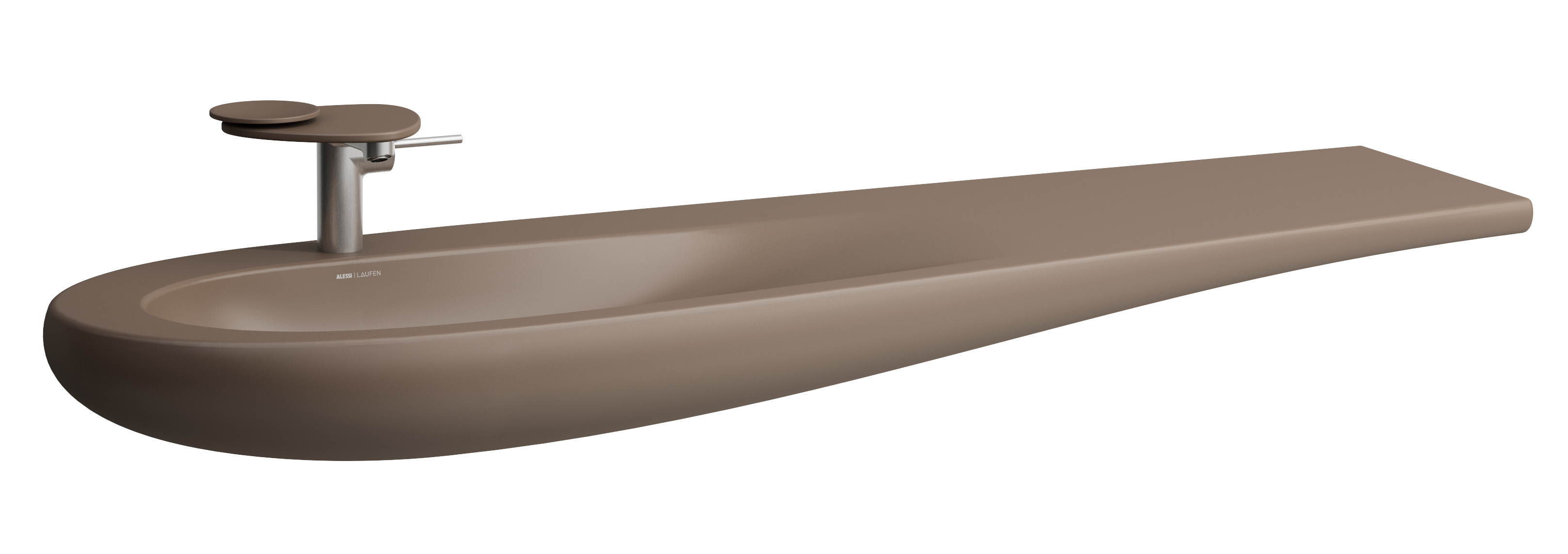 Laufen Il Bagno Alessi umývadlo 160x50 cm klasické umývadlo-umývadlo na nábytok hnedá/béžová H8149711881041