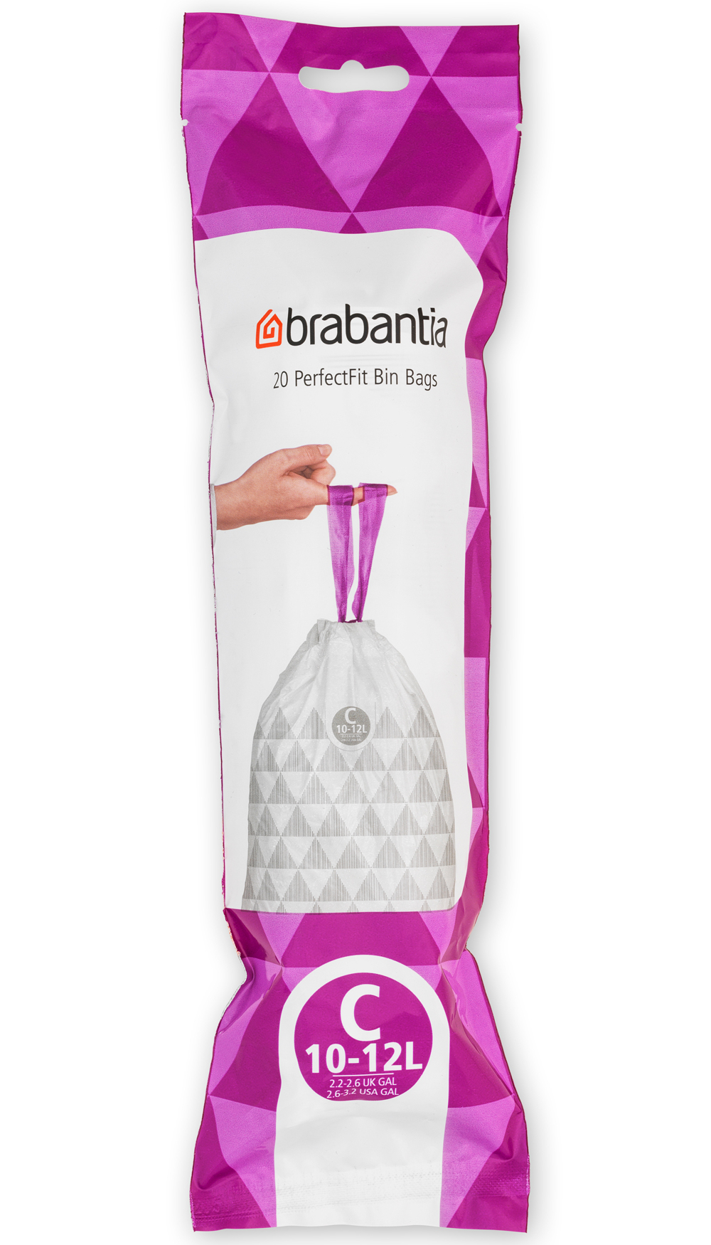 Brabantia PerfectFit vrecia na odpadky 12 l biela 245343