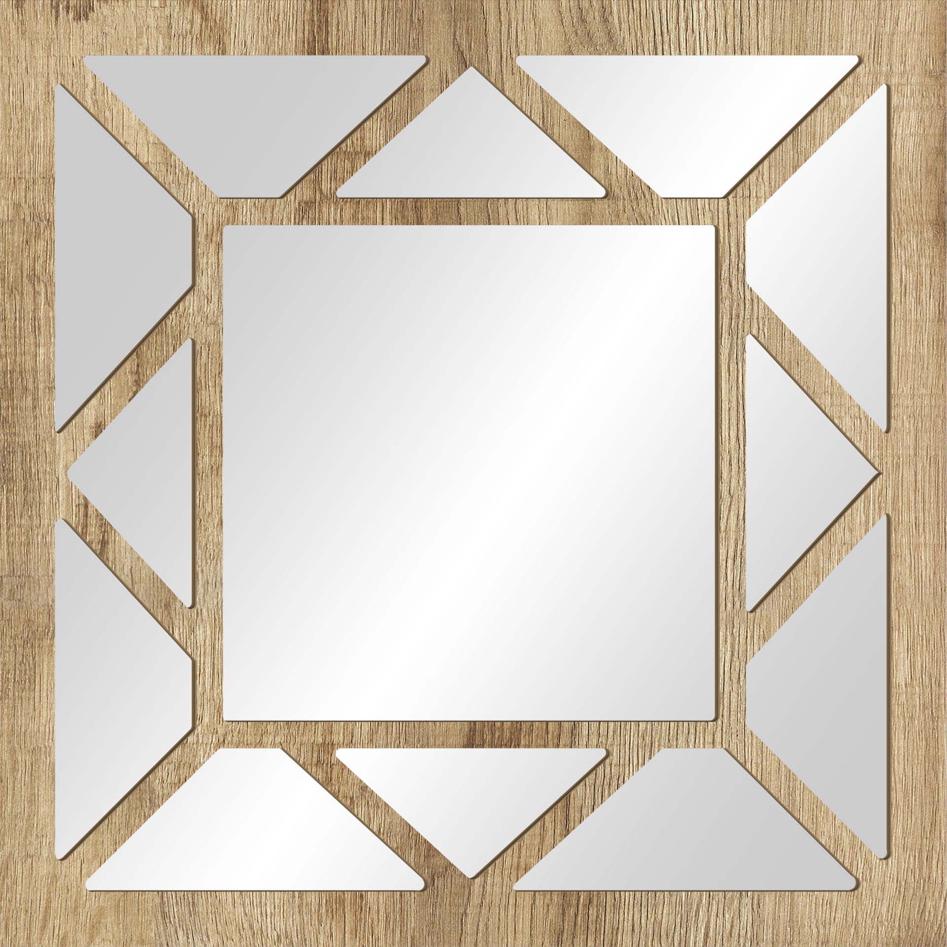 Styler Ornament zrkadlo 50x50 cm okrúhly dreva LU-12310