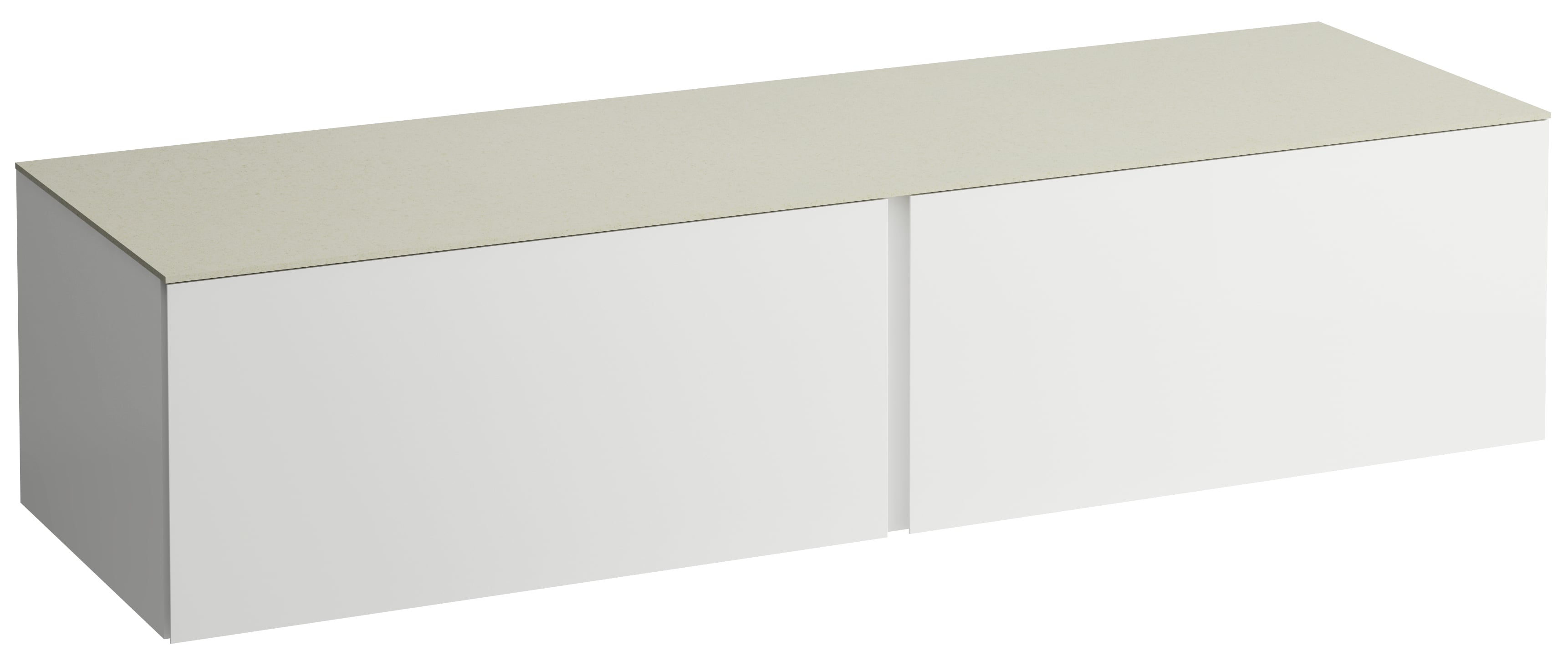Laufen Il Bagno Alessi skrinka s pracovnou doskou 160x50x37 cm závesná kúpeľňová skrinka pod umývadlo biela H4313300972601
