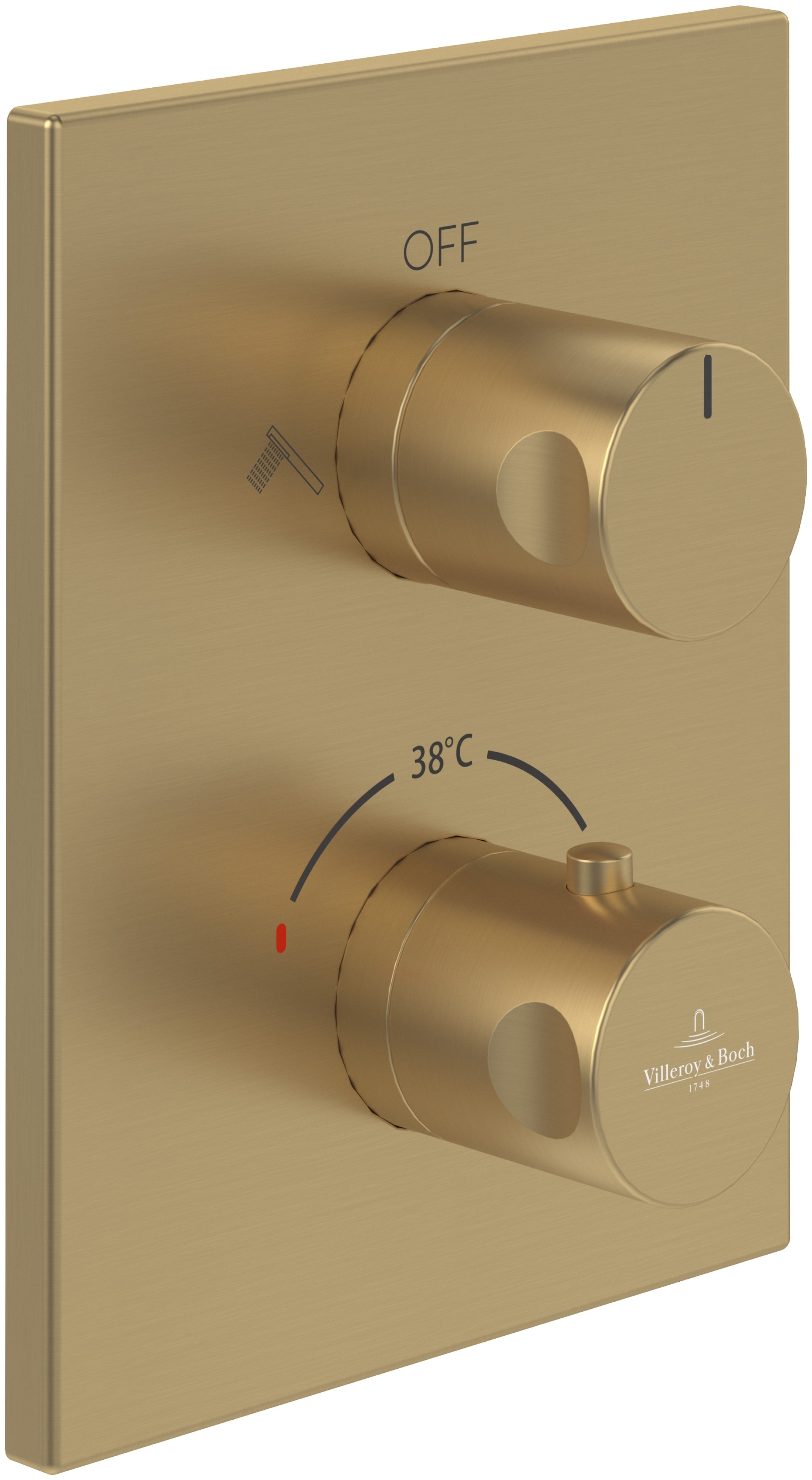 Villeroy & Boch Universal Taps & Fittings vaňová/sprchová batéria podomietková s termostatom zlatá TVD00065300076