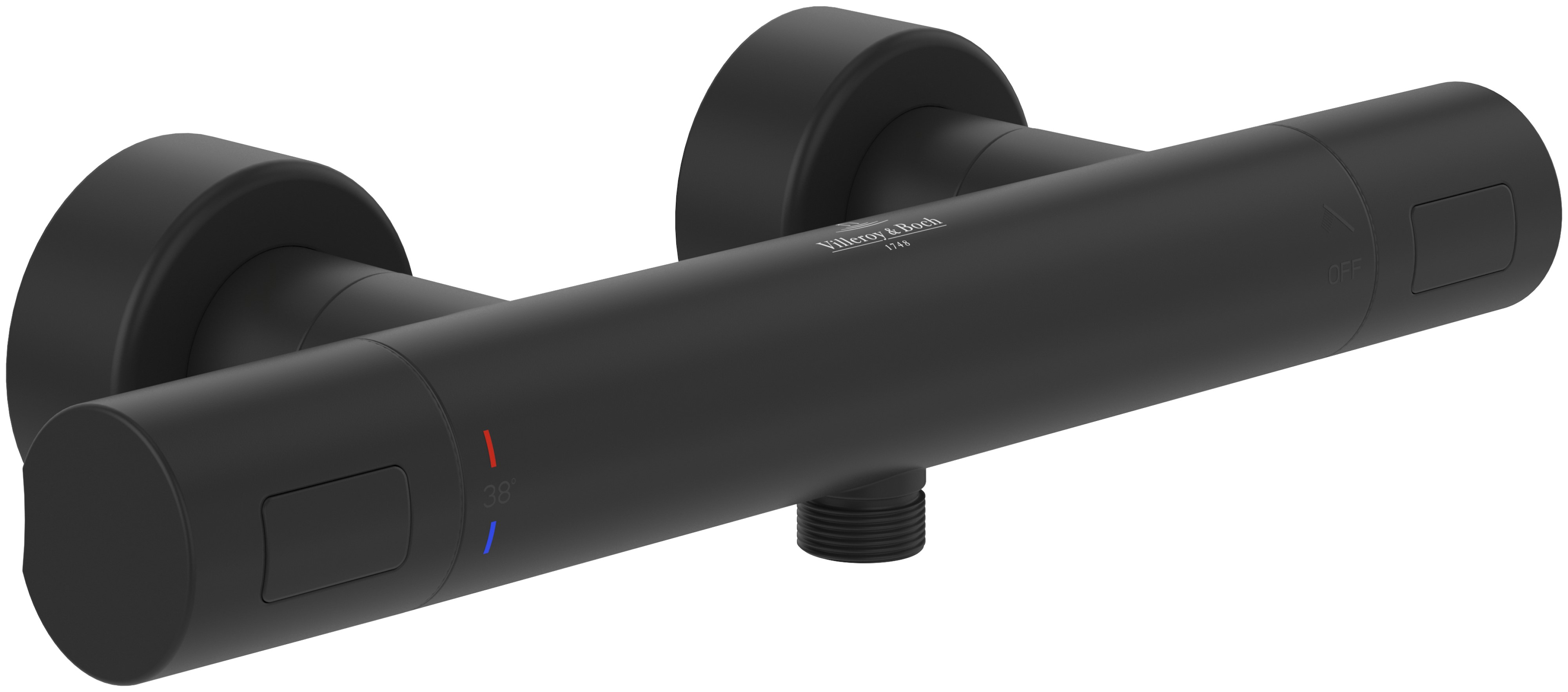 Villeroy & Boch Universal Taps & Fittings sprchová batéria nástenná s termostatom čierna TVS000017000K5