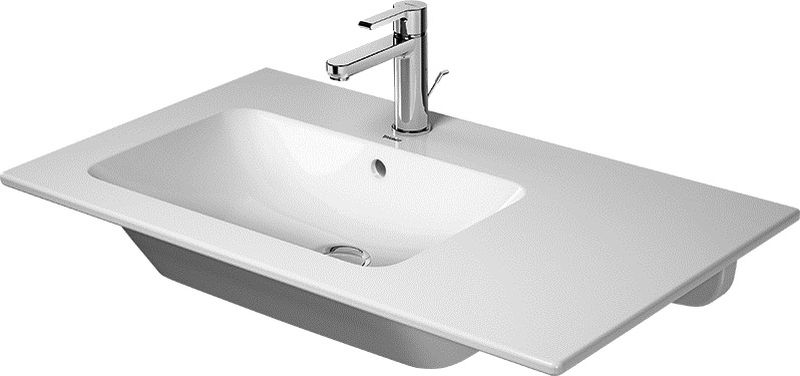 Duravit ME by Starck umývadlo 83x49 cm obdĺžnik umývadlo na nábytok-umývadlo s doskou biela 23458300601