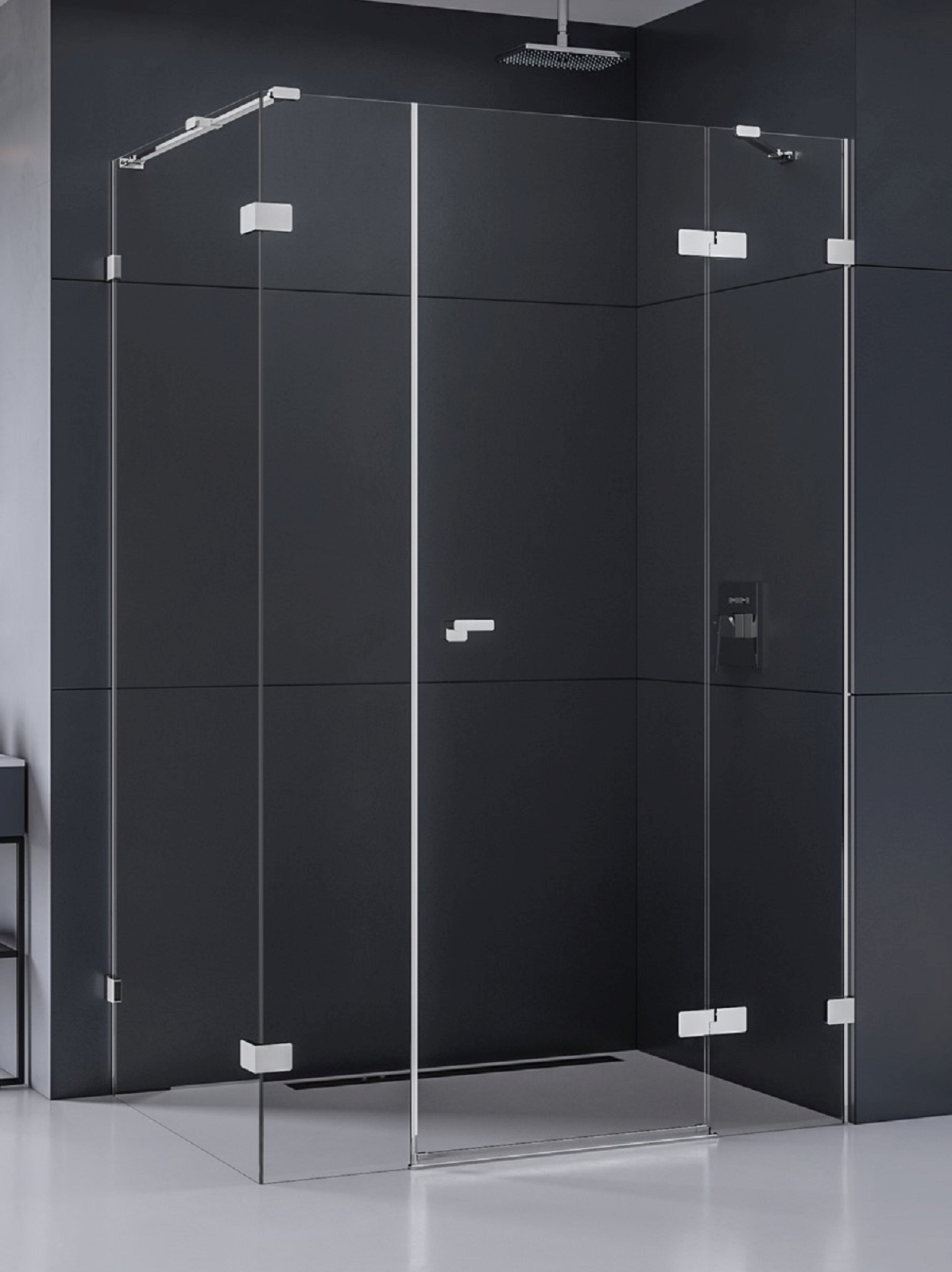 New Trendy Eventa sprchovací kút 130x90 cm štvorcová chromová lesklé/priehľadné sklo EXK-4562