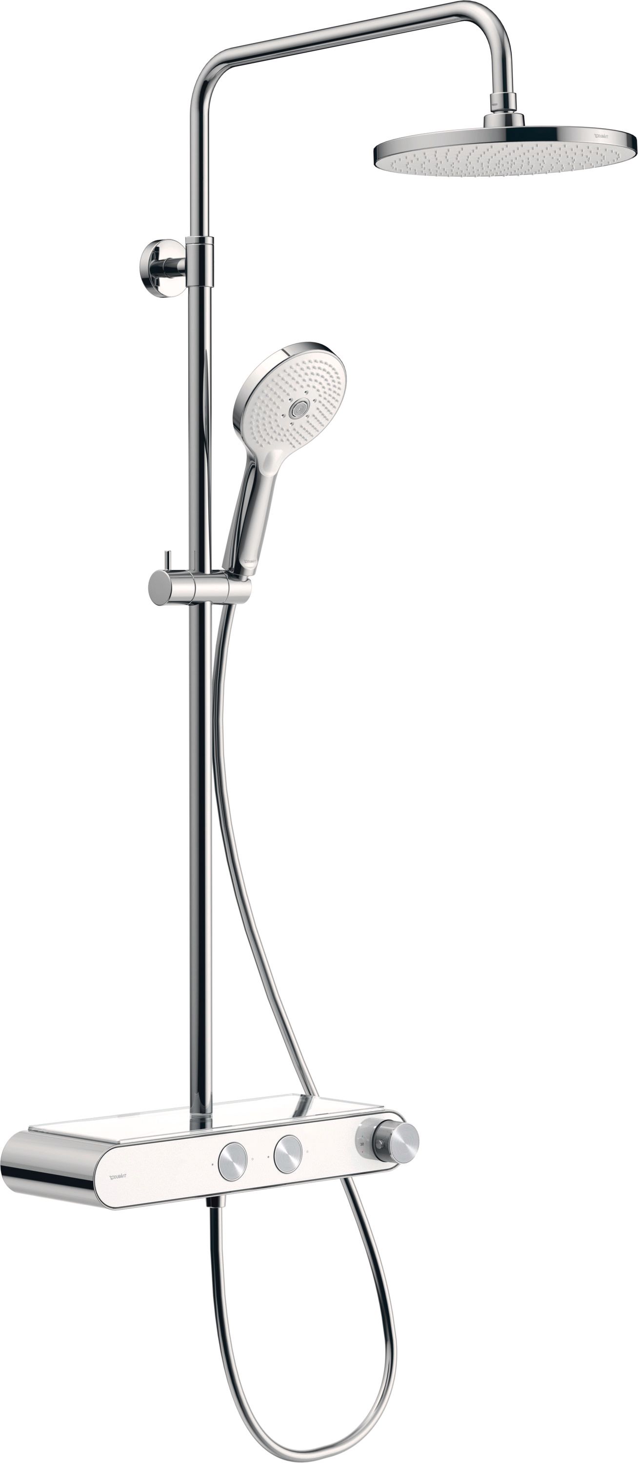 Duravit Shower Systems sprchová súprava nástenná s termostatom chrómová-biela TH4380008005