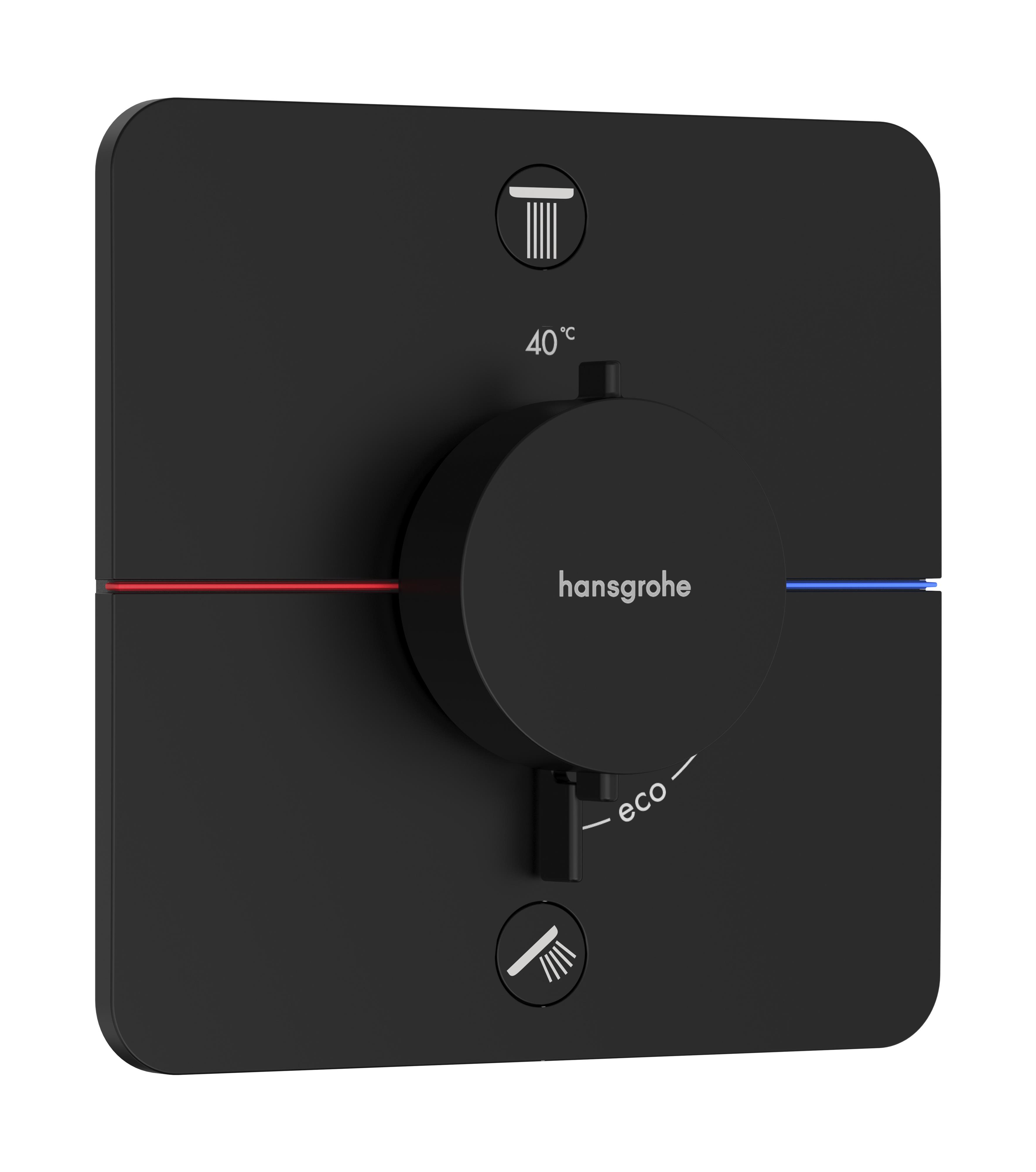 Hansgrohe ShowerSelect Comfort Q vaňová/sprchová batéria podomietková s termostatom čierna 15586670