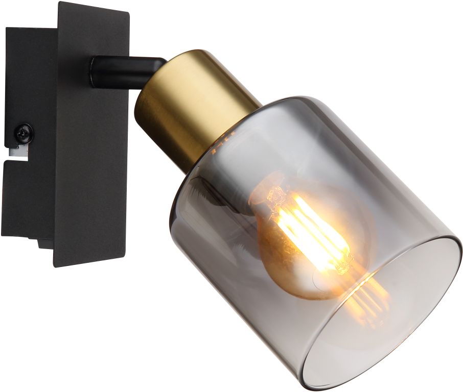 Globo Lighting Hollys nástenná lampa 1x40 W čierna-zlatá 54310-1