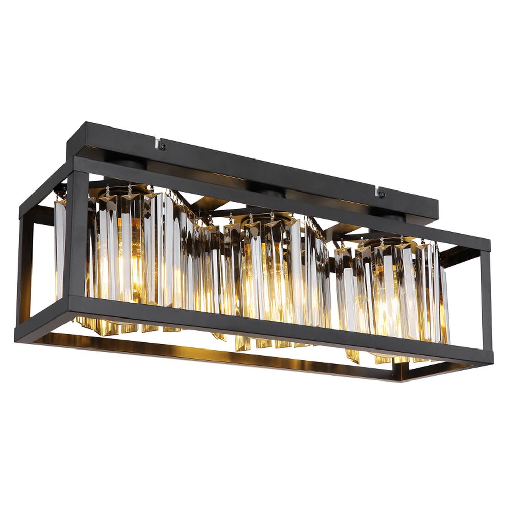 Globo Lighting Mathilde stropné svietidlo 3x40 W čierna-dymová 15697-3D