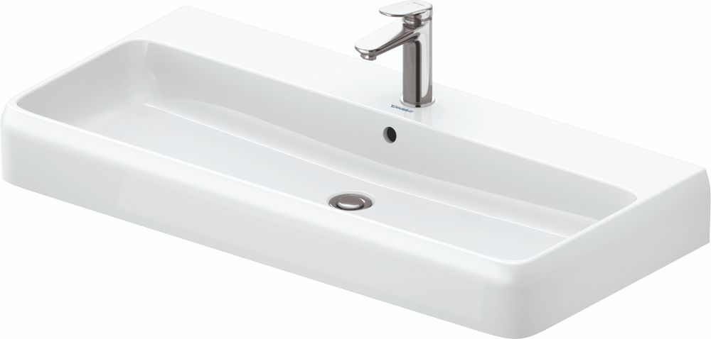 Duravit Qatego umývadlo 100x47 cm obdĺžnik umývadlo na nábytok biela 2382100027