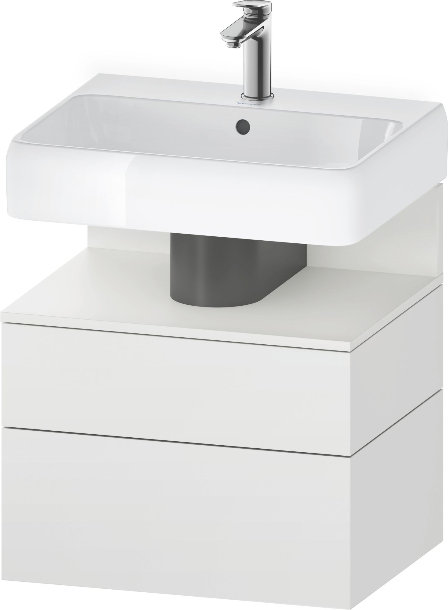 Duravit Qatego skrinka 59x47x59 cm závesná kúpeľňová skrinka pod umývadlo biela QA4393018180010