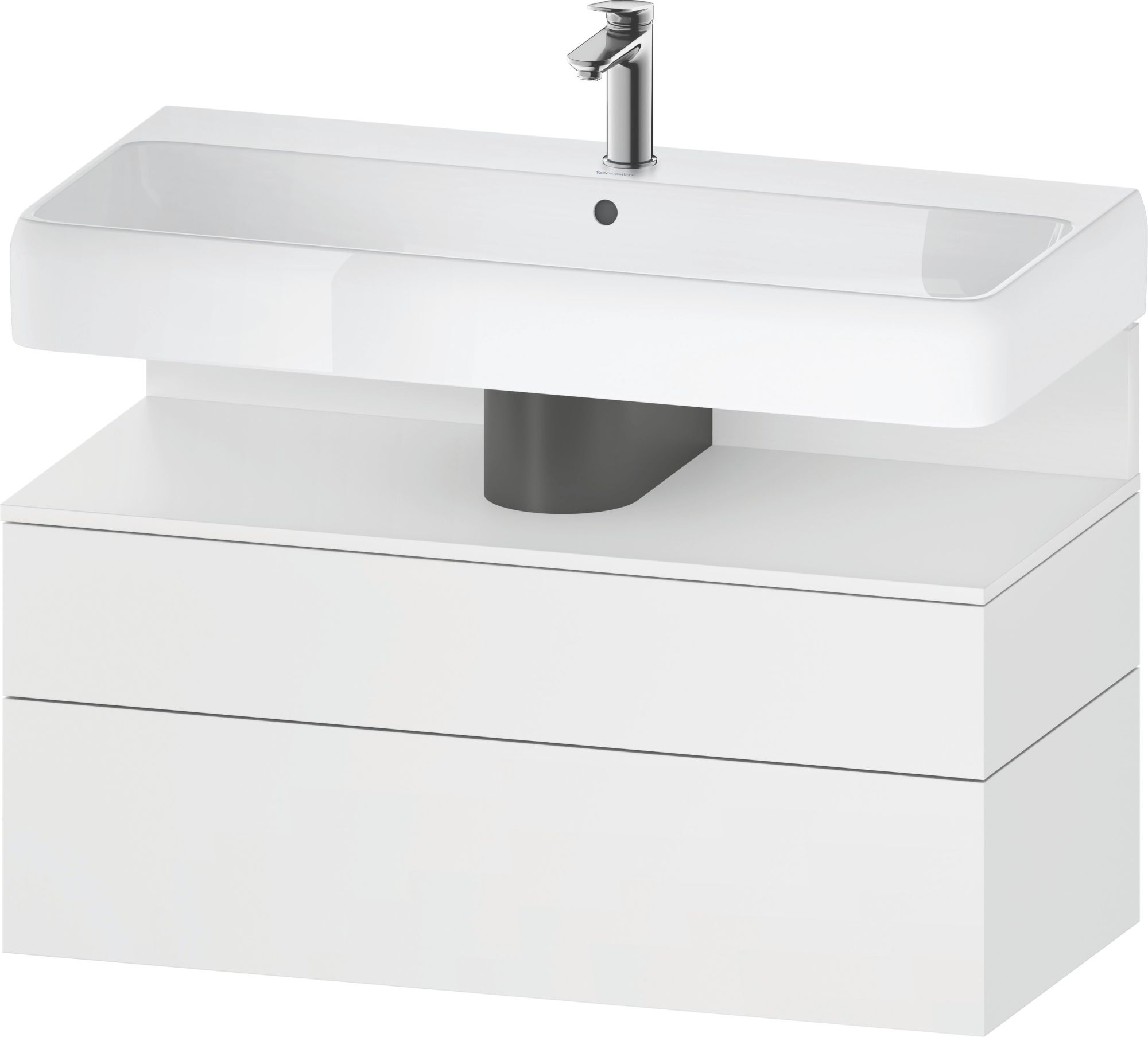 Duravit Qatego skrinka 99x47x59 cm závesná kúpeľňová skrinka pod umývadlo biela QA4395018180010