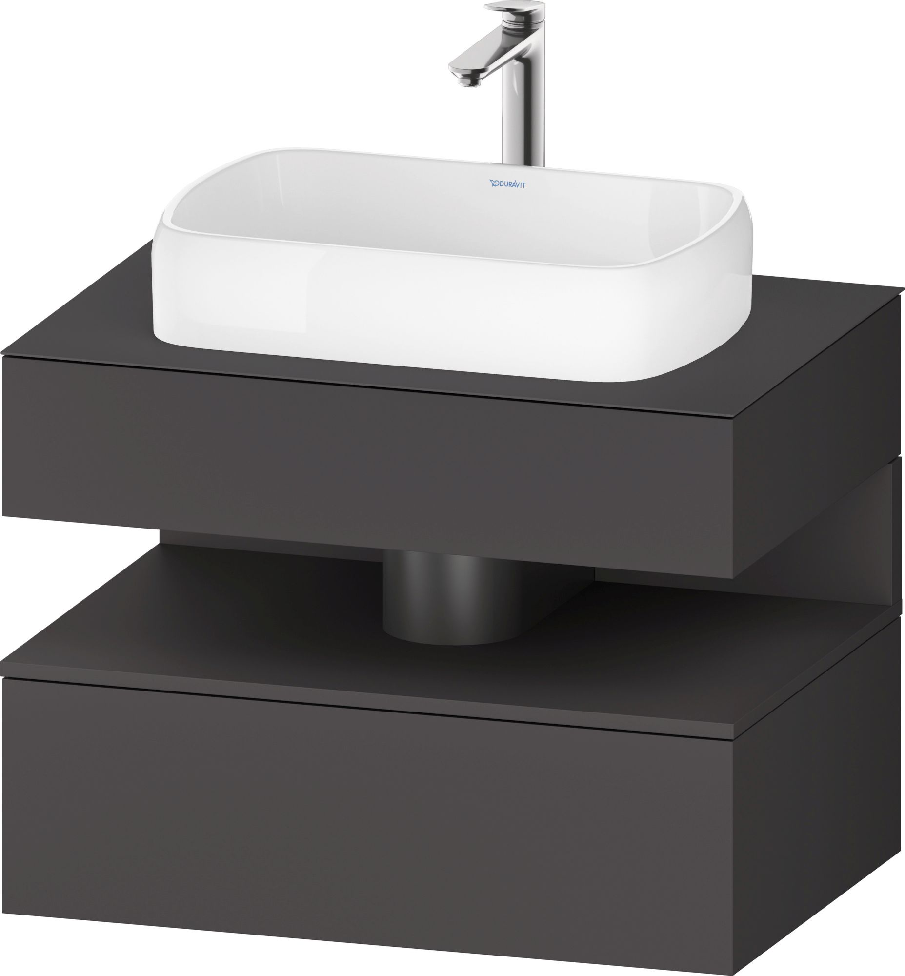 Duravit Qatego skrinka 80x55x60 cm závesná kúpeľňová skrinka pod umývadlo grafitová QA4730049490010