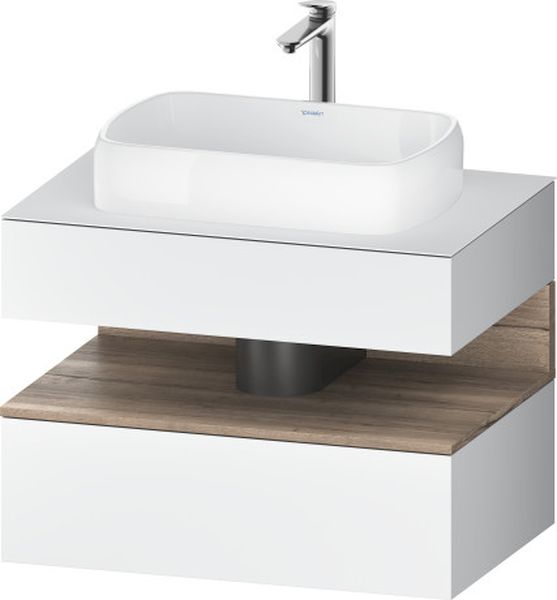 Duravit Qatego skrinka 80x55x60 cm závesná kúpeľňová skrinka pod umývadlo biela-dub QA4730055180000