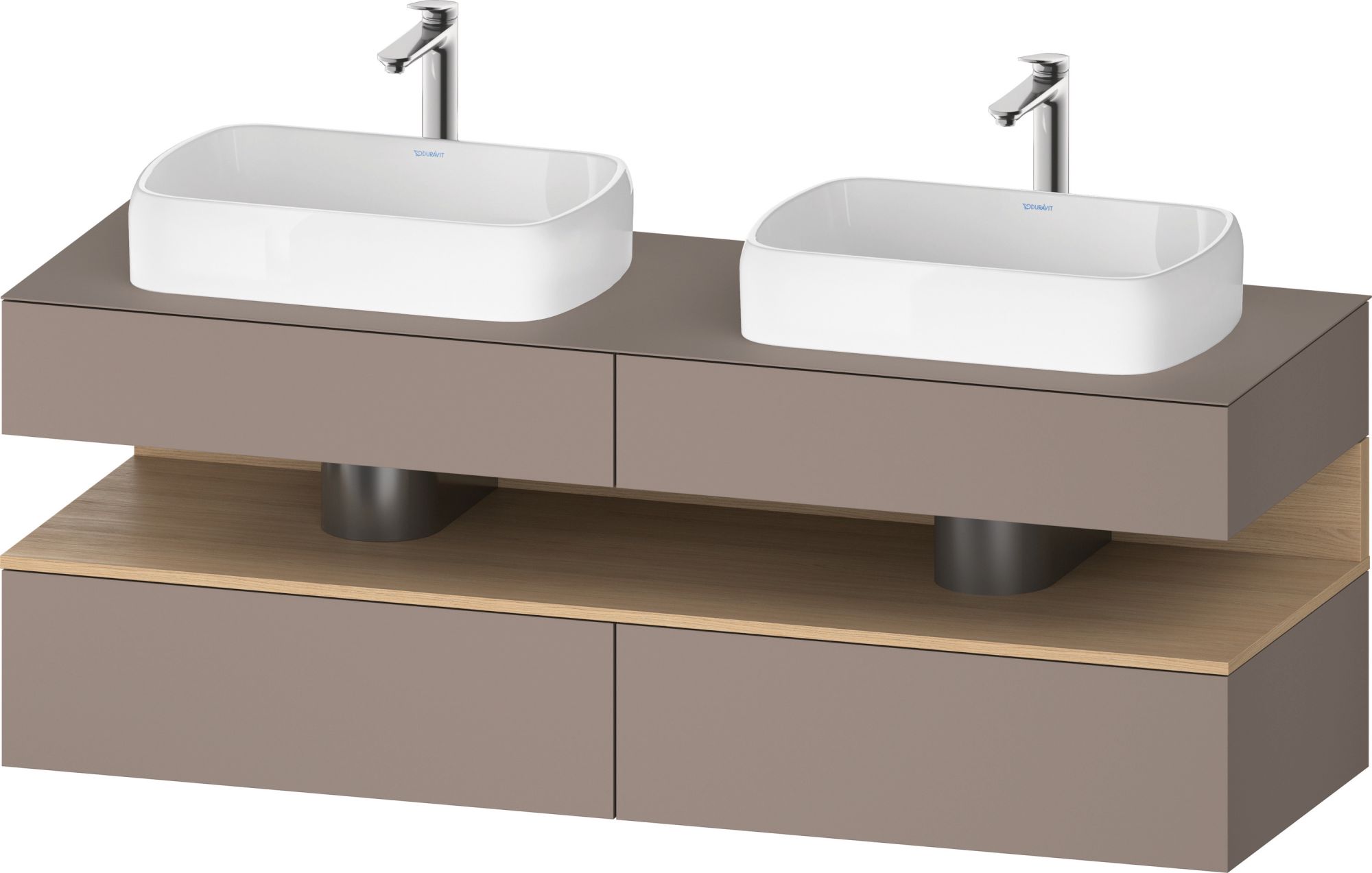 Duravit Qatego skrinka 160x55x60 cm závesná kúpeľňová skrinka pod umývadlo QA4779030430010