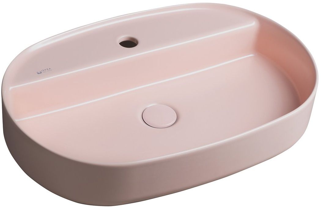 Isvea Infinity umývadlo 60x40 cm oválny pultové umývadlo ružová 10NF65060-2S