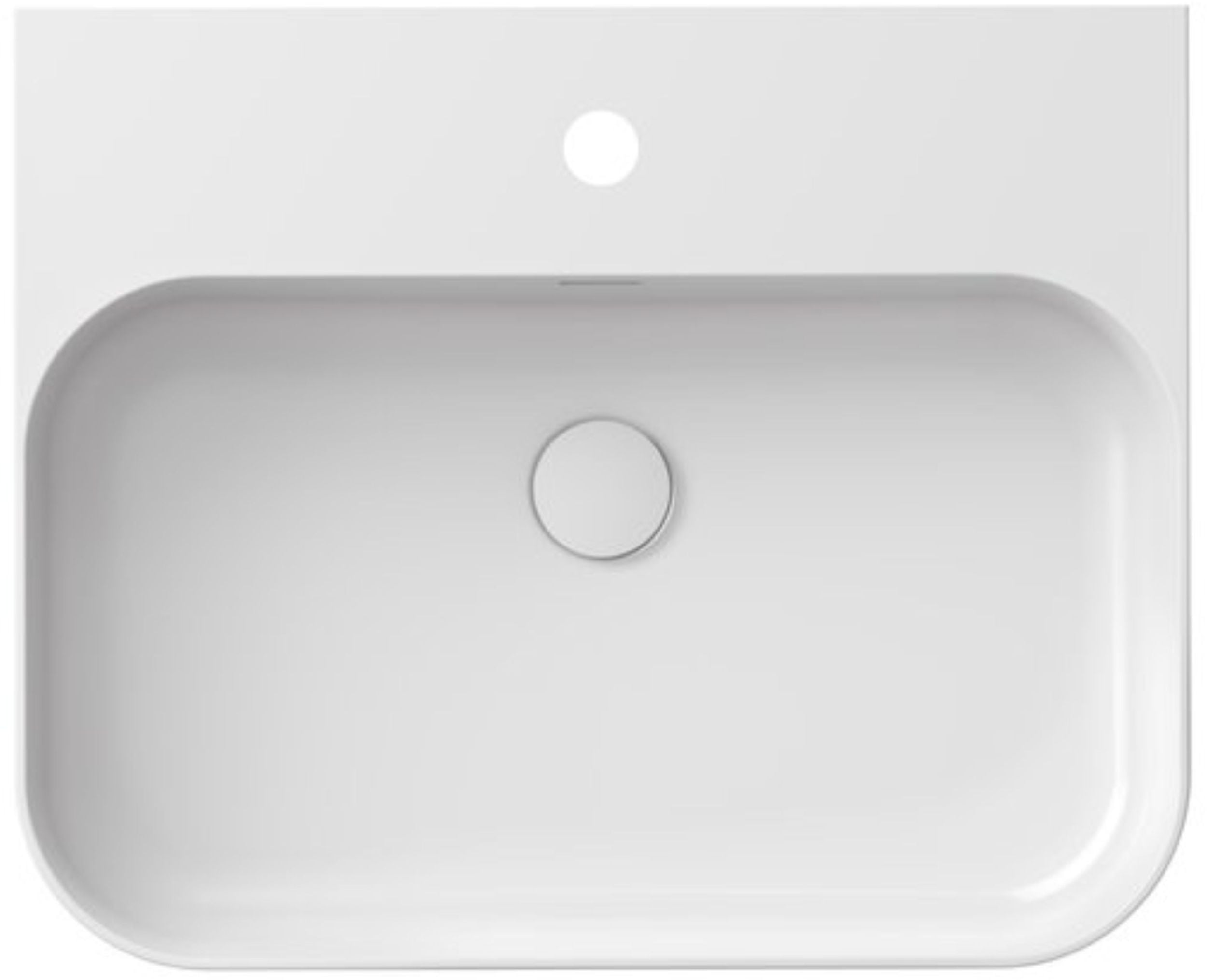 Ravak Ceramic umývadlo 55x45 cm polokrúhly klasické umývadlo-pultové umývadlo biela XJX01155006