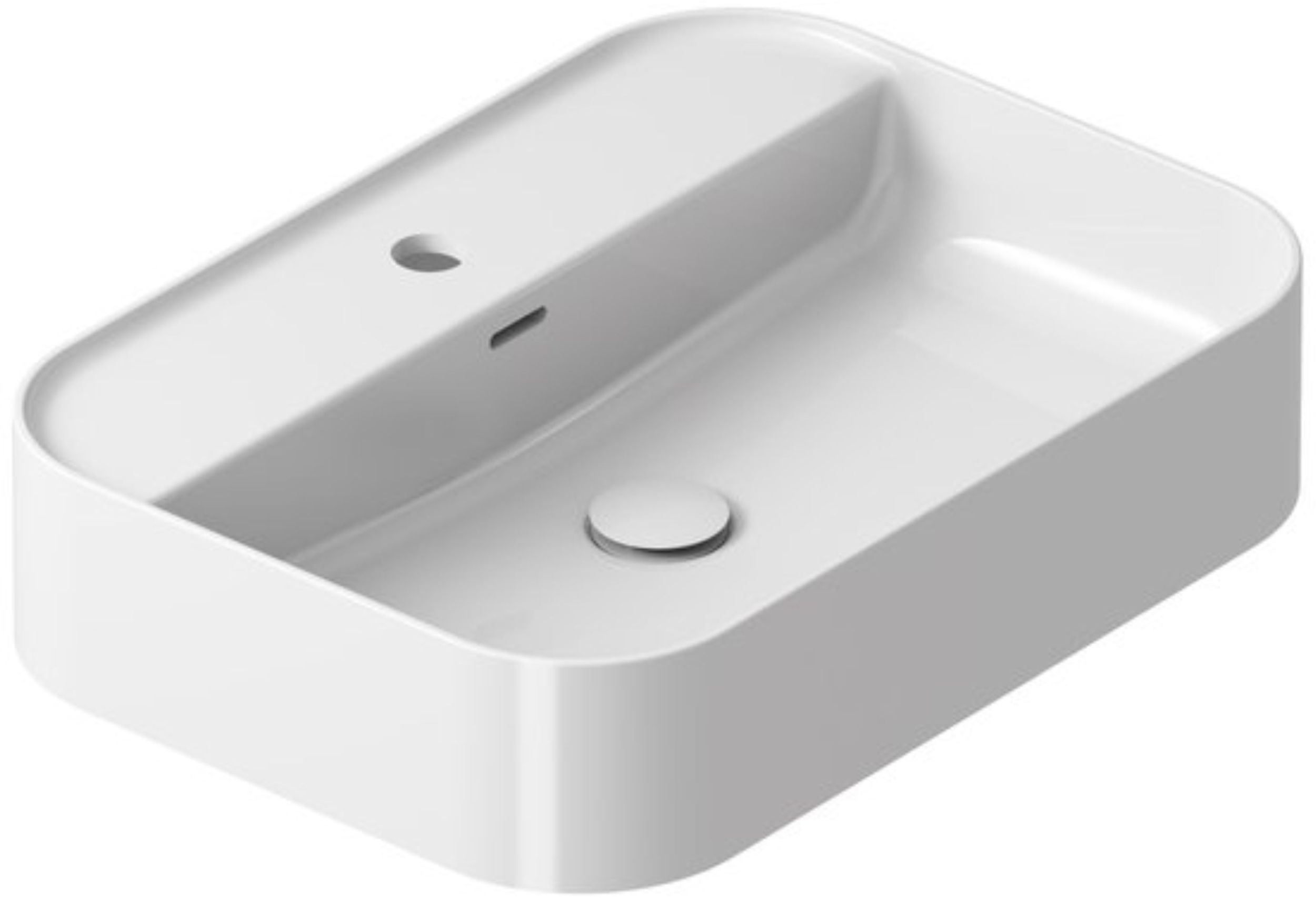 Ravak Ceramic umývadlo 55x40 cm obdĺžnik pultové umývadlo biela XJX01155005