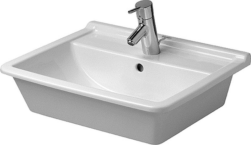 Duravit Starck 3 umývadlo 56x46.5 cm obdĺžnik vstavané umývadlo biela 03025600001
