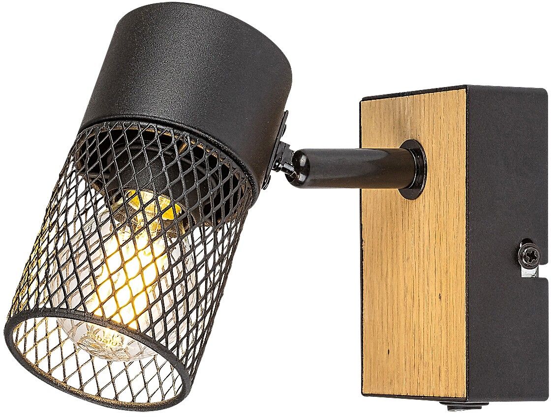 Rabalux Metta nástenná lampa 1x14 W čierna-drevená 71151